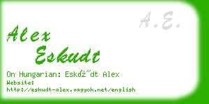 alex eskudt business card